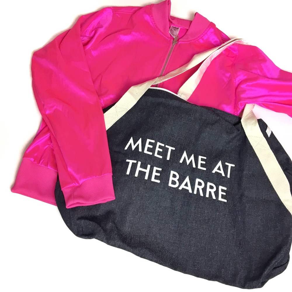 NWOT Meet Me at the Barre gym duffel bag